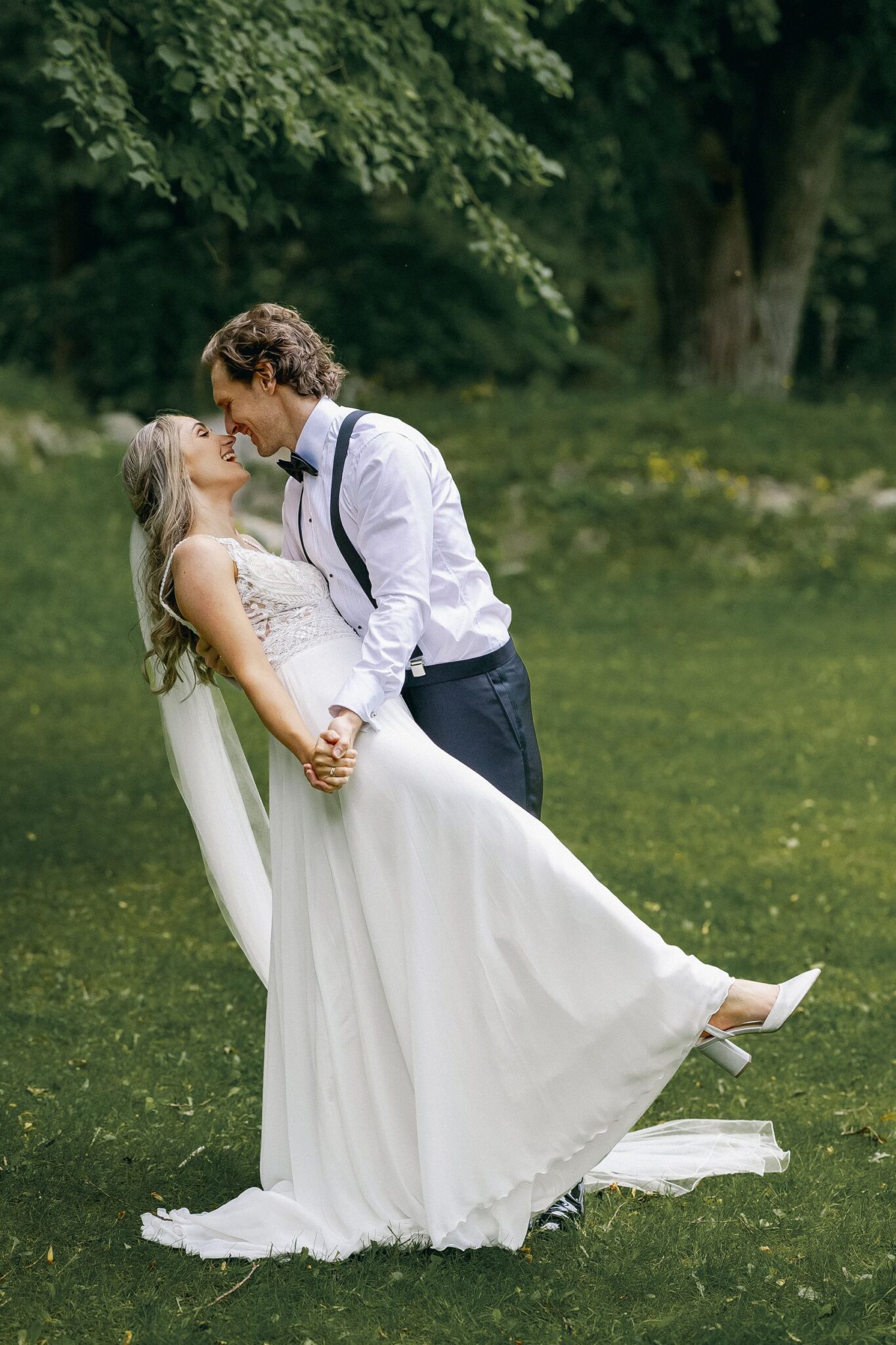 Fotografering på Alby gård med vielse i Varteig kirke