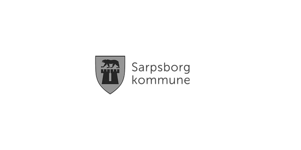 Logo til Sarpsborg kommune i png og svart/hvit