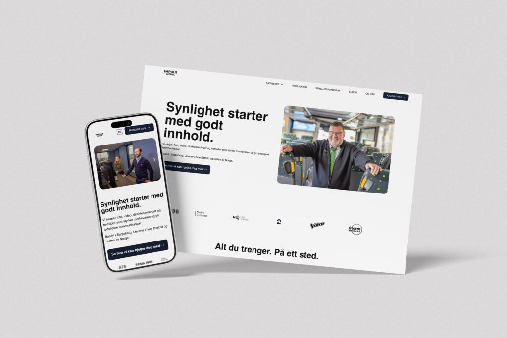 Nettside til Impuls Media